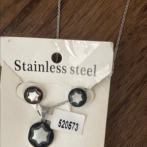 Stainless steel Matching Set Necklace & Earrings NWT
